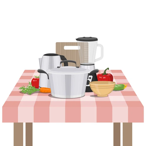 Cocina y preparación de alimentos tema . — Vector de stock