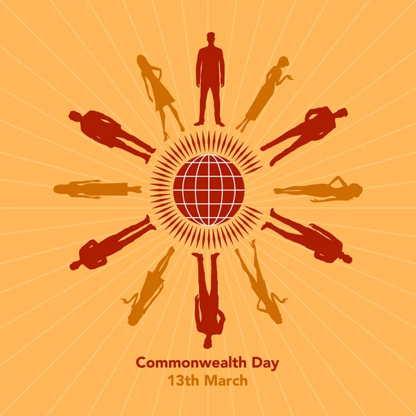 Commonwealth Day illustration — Stock Vector