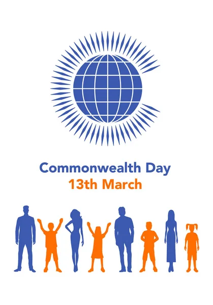 Commonwealth Day illustration — Stock Vector