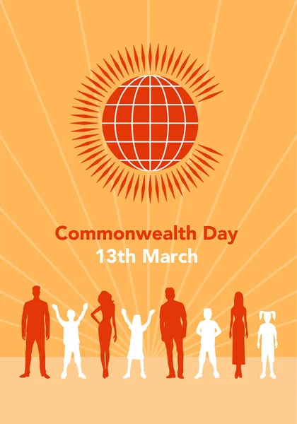 Commonwealth dag illustratie — Stockvector