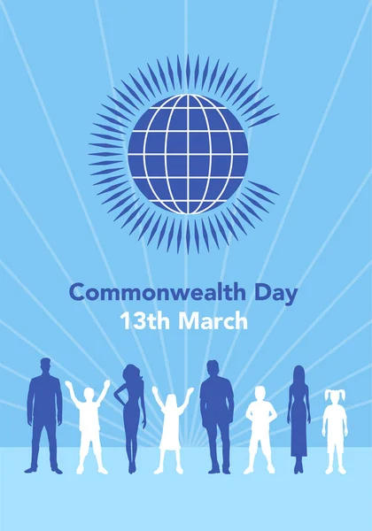 Commonwealth Day illustration — Stock Vector