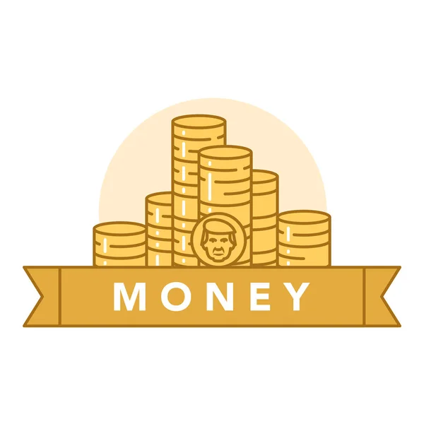 Money and financial institutions topic. — Stock Vector