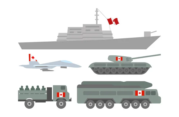 Ilustracja wojskowych maszyn — Wektor stockowy