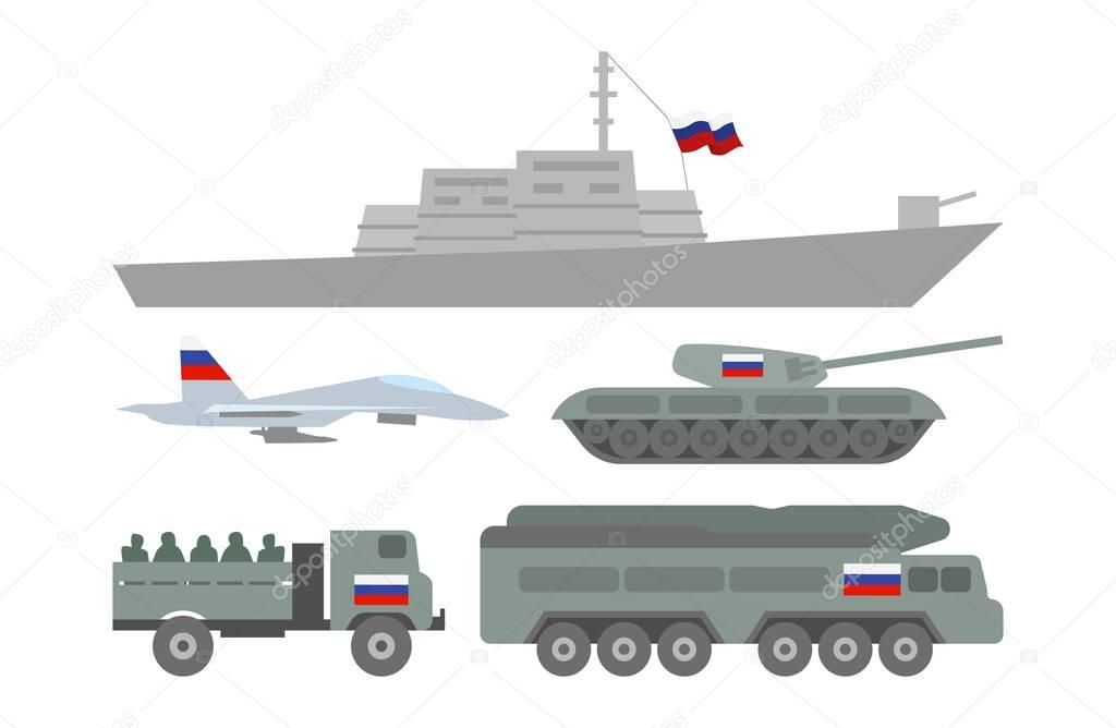 Military machinery illustration