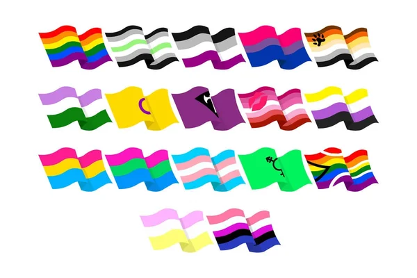 Tema de símbolos LGBT . — Archivo Imágenes Vectoriales