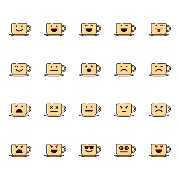 Conjunto de iconos de emociones — Archivo Imágenes Vectoriales
