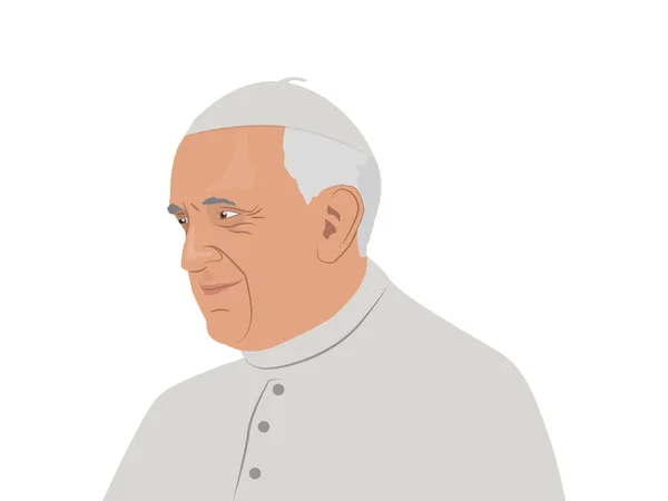 Illustrazione di Papa Francesco — Vettoriale Stock