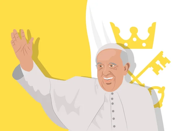 Papa Francisco ilustración — Archivo Imágenes Vectoriales
