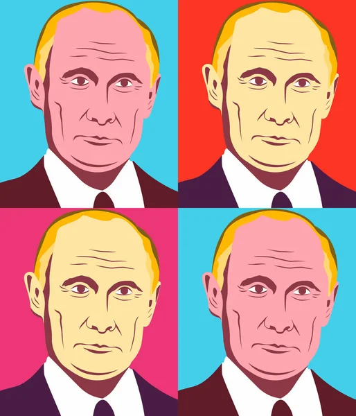 Illustratie van de Russische president — Stockvector