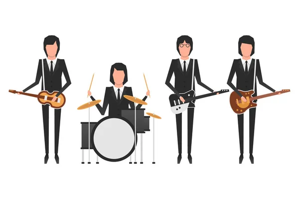 Thèmes du groupe Beatles — Image vectorielle