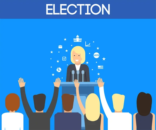 米国選挙トピック — ストックベクタ