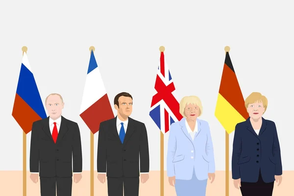 Thème des leaders politiques — Image vectorielle