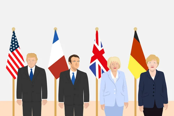 Thème des leaders politiques — Image vectorielle