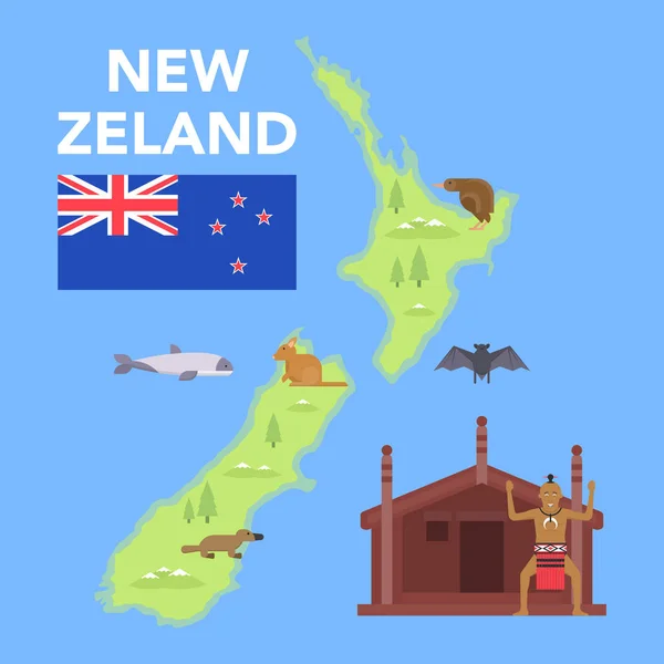 New Zealand Waitangi Day on the 6th of February. — Stock Vector