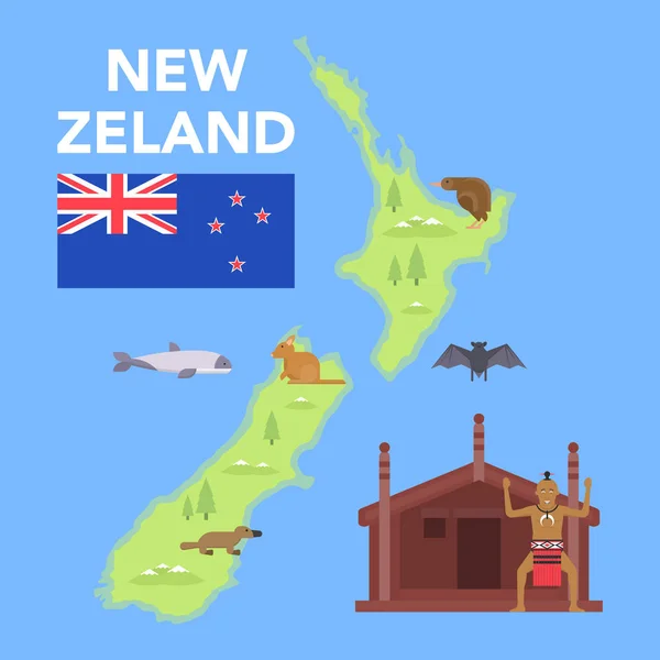 Neuseeland-Waitangi-Tag am 6. Februar. — Stockvektor