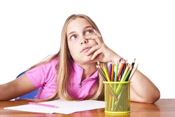 Studying in the school Stock Picture
