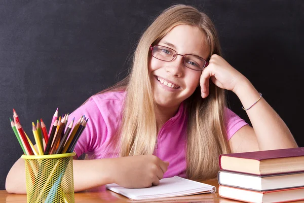 Studeren in de school — Stockfoto