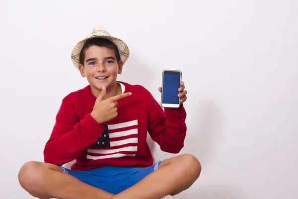 Niño aislado en blanco — Foto de Stock