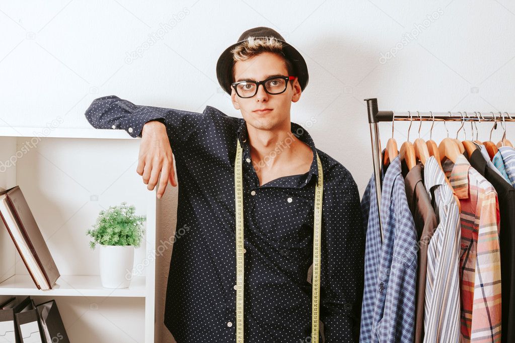 man in fashion workshop
