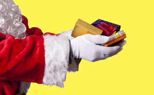 Santa con regalos de Navidad — Foto de Stock