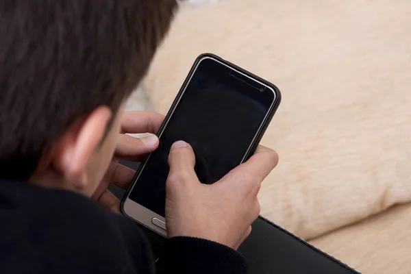 Child with mobile — Stock Photo, Image