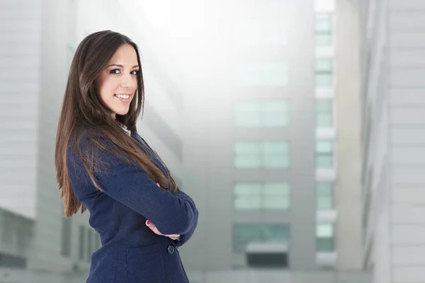 Mujer de negocios sonriente — Foto de Stock