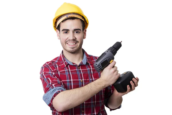 Builder, arbetare och yrkesmässiga nybyggnationen — Stockfoto