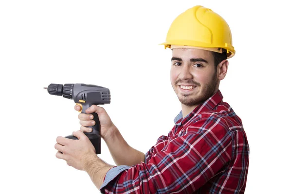 Builder, arbetare och yrkesmässiga nybyggnationen — Stockfoto