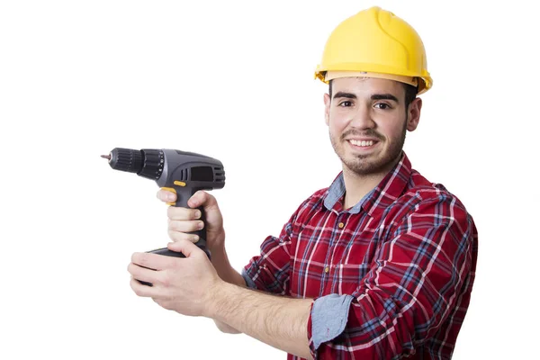 Builder, arbetare och yrkesmässiga nybyggnationen — Stockfoto