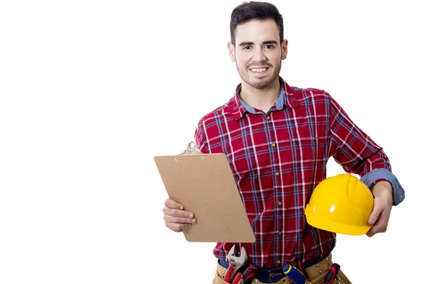 Builder, worker and professional construction — Stock Photo, Image