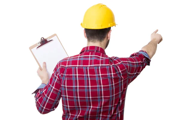 Builder, worker and professional construction — Stock Photo, Image