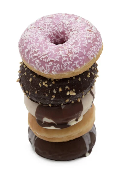 Donuts isoliert auf weiß — Stockfoto