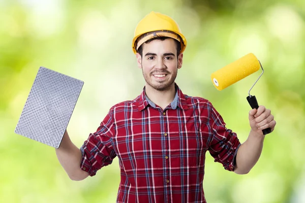 El trabajador de la construcción — Foto de Stock