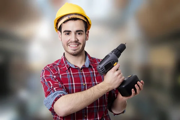 O trabalhador da construção — Fotografia de Stock