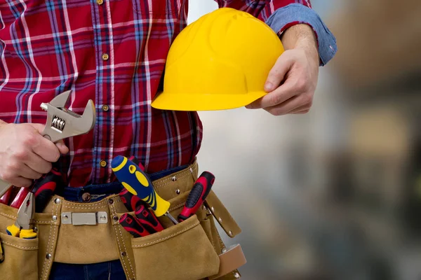 O trabalhador da construção — Fotografia de Stock
