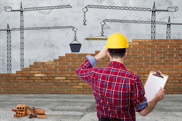 Trabalhador da construção profissional — Fotografia de Stock