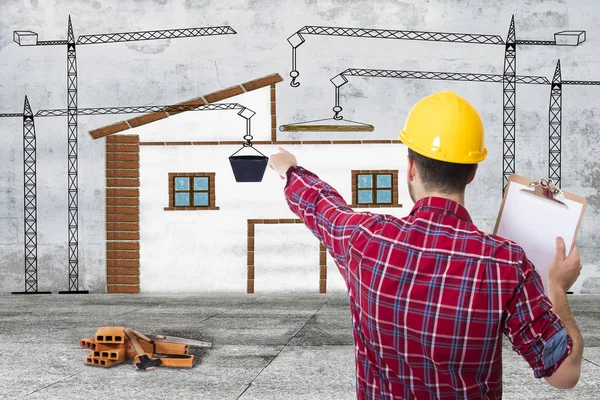 Trabajador de la construcción profesional — Foto de Stock