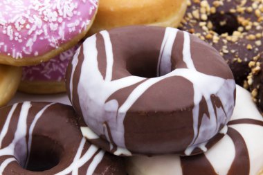 çörek taze yığınları