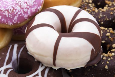 çörek taze yığınları