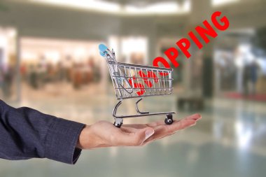 alışveriş sepeti ile el 