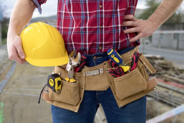 Lavoratore della costruzione — Foto Stock