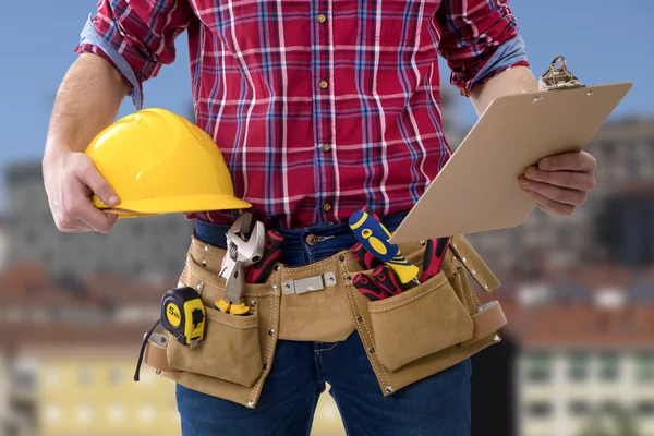 Lavoratore della costruzione — Foto Stock