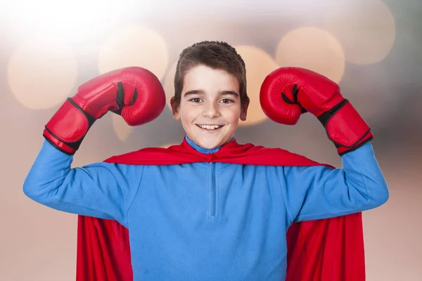 Dziecko superhero kostium — Zdjęcie stockowe