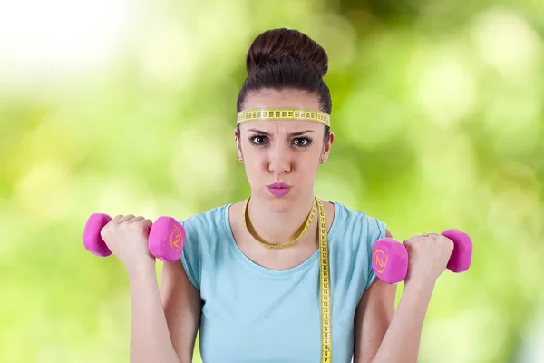 Girl in the gym — Stock Photo, Image