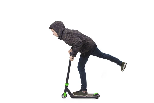 Enfant avec le scooter — Photo