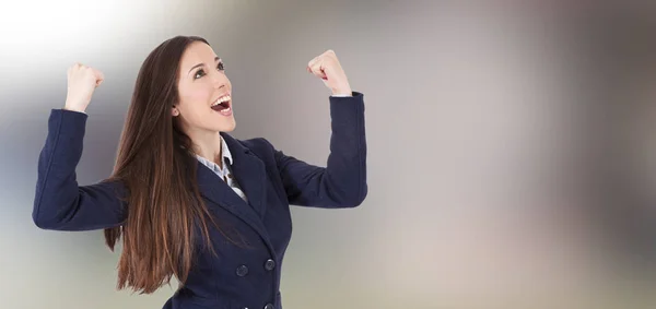 Vrouw met enthousiasme — Stockfoto