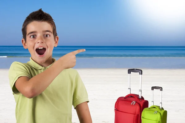 Bambino, vacanze e viaggi — Foto Stock