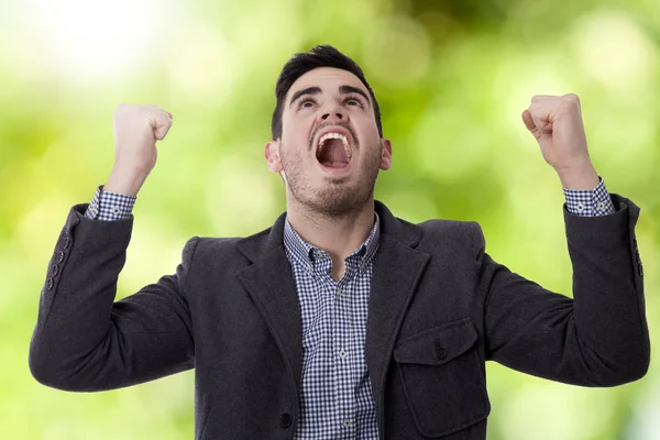 Jovem gritando — Fotografia de Stock