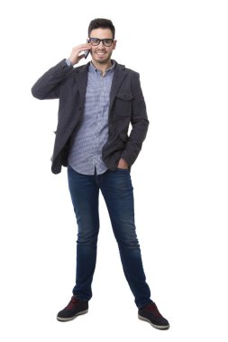 Beyazda izole edilmiş adam