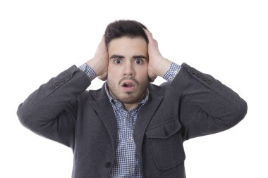 Beyazda izole edilmiş adam